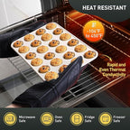 Socisen 2 Pack 24 Cups Silicone Mini Muffin Pan with Metal Reinforced Frame Silicone Molds Cupcake Cake Baking Cheesecake Pans Cookie Baking Chocoflan Cupcake Mold Mini Bundt Cake Pan Women Gift