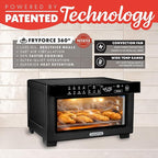 Gourmia Toaster Oven Digital Air Fryer - Convection Mode with 4 Slice Capacity, 3 Rack Positions, 12 Presets, Toast, Bagel, Bake, Roast, Broil, Dehydrate, Popcorn, Fits 9" Pizza, Black