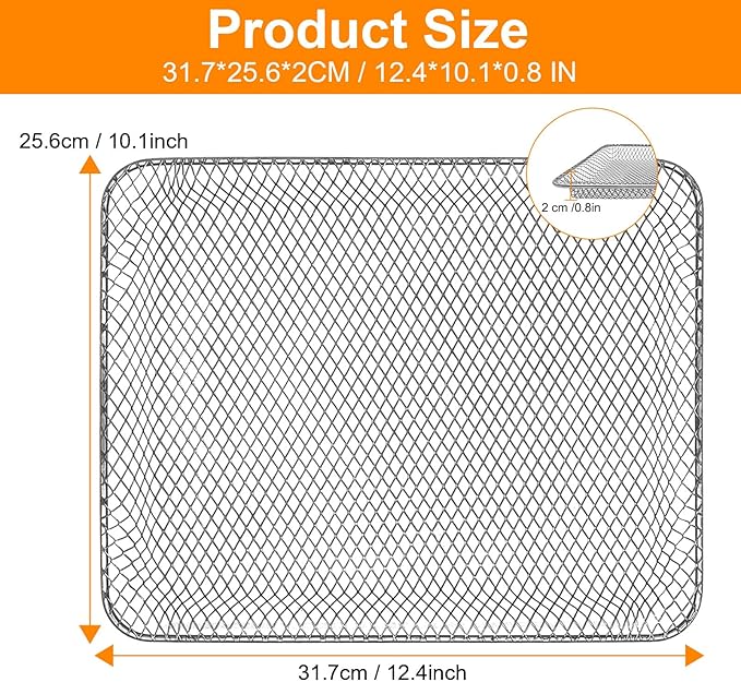 Countertop Toaster Oven Wire Rack Accessories for BLACK+DECKER Crisp 'N Bake Air Fryer Toaster Oven, 12.5×10.1 IN Food Grade Stainless Steel Toaster Oven Replacement Parts, Dishwasher Safe