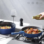CAROTE 22pcs Pots and Pans Set Non Stick, Nonstick Cookware Set, Dishwasher/Oven/Fridge Safe Pots and Pans, Removable Handle RV Oven Safe Cookware, Induction Kitchen Set, Blue
