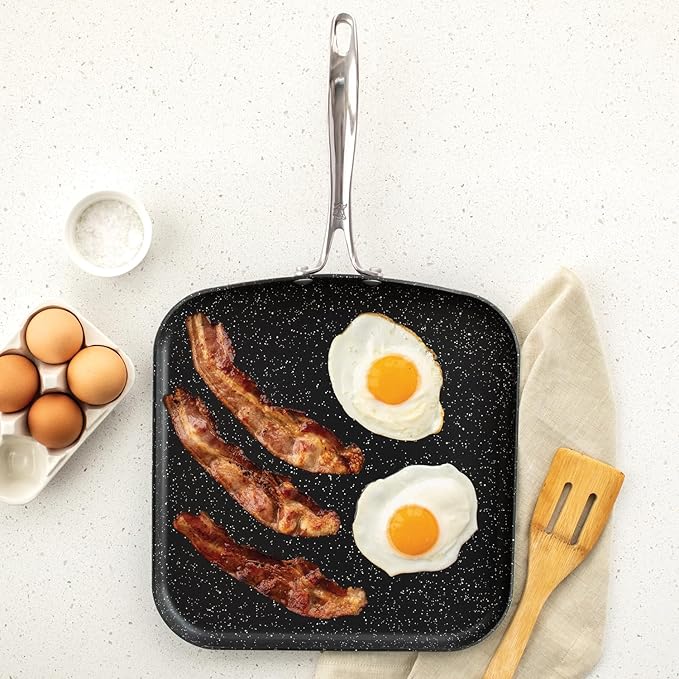 Nordic Ware Basalt Square Griddle, 11 Inch, Ceramic Nonstick
