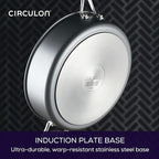 Circulon A1 Series with ScratchDefense Nonstick Induction Cookware, Large Saute Pan with Lid, Nonstick Pan, 5-Quart, Graphite