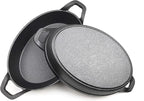 HAWOK Cast Iron Oval Casserole Dish, Au Gratin Cookware, 4 pcs