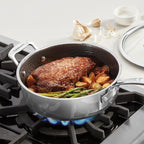 Cuisinart FusionPlus Hybrid Nonstick Stainless Steel Cookware, 3.5-Quart Sauté Pan with Cover and Helper, PFAS-Free PURELYSEAR Ceramic Technology, Scratch Proof, Cool Grip Handles, Dishwasher Safe