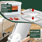 Jelly Roll Pan with Cooling Rack Set [2 Baking Pans + 2 Baking Racks], CEKEE Stainless Steel Baking Sheet Tray with Wire Rack Set, Commercial Quality, Rust Proof & Nonstick, Size 15.94 x 12 x 1 Inch