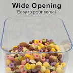 Cereal Dispenser Countertop with lids, 5L Organization and Storage Containers for Kitchen and pantry, Plastic Containers for food, Cereal, Rice, Beans, Grains, Nuts, Oatmeal, Pet food, White, 1Pc