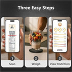 Portable Food Scale with Nutritional Calculator. Rechargeable Travel Size for Weight Loss, Nutrition, Calories, Diabetes, Meal Prep - Pocket Digital Kitchen Scales - Free GOURMETMILES App