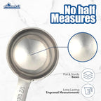 EHOMEA2Z 5-Piece Stainless Steel Measuring Spoon Set for Cooking and Baking, Heavy Duty, Fits in Spice Jars, Accurate for Dry and Liquid Ingredients