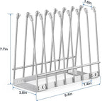 Reusable Bag Drying Rack, Foldable Metal Stand for Reusable Ziplock & Silicone Storage Bags, Rustproof Kitchen Dryer, Silver