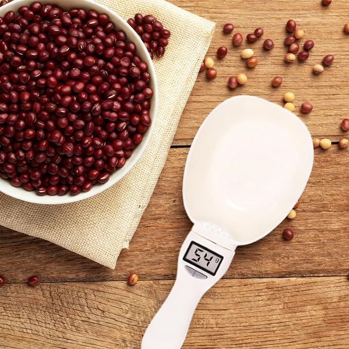 Digital Measuring Spoon Scale, Electronic Food Measuring Spoon, High-Precision 800g/0.1g with LCD Screen, Grams and Ounces, for Cooking, Baking, Dog Cat