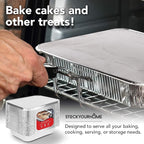 Stock Your Home Disposable Aluminum Pans with Lids 9x13 (25 Pans and 25 Lids), Food Containers for Baking, Cooking, Heating, Storing and Prepping