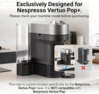 Riser Stand for Nespresso Vertuo Pop+, 2.5inch Height Elevation Stand, 3D Printed Coffee Machine Base, Compatible with Standard and Deluxe Models, Fits YETI 20 oz & Contigo 16 oz Mugs (Black)