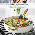 Pots and Pans Set Nonstick - Granite Cookware + Bakeware Set Kitchen Cookware Sets With Dutch Oven, Frying Pans, Saucepan, Sauté Pan, Silicone Utensils, Cookie Sheet, Baking Pan Set for Cooking Gifts