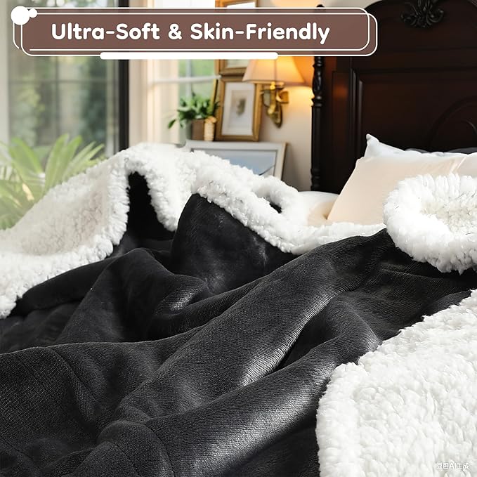 Electric Heated Blanket Twin Size - 62"x84", Soft Flannel Heating Blanket, 10 Heating Levels, 1-12 H Auto Shut Off, Breathable Warm and Washable for Bed, Dark Grey