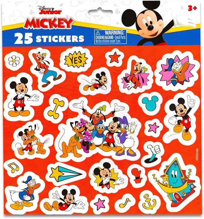 Disney Mickey Mouse Travel Blanket and Pillow Set - Bundle Throw Blanket, Neck Pillow, Stickers, More | Mickey Travel Accessories for Kids, Boys