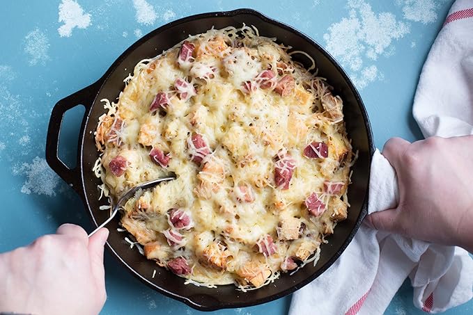 Lodge Seasoned Cast Iron Skillet - PFAS-Free, Non-Toxic Cookware - Use with an Oven, Stove, Grill, or Campfire - Naturally Non-Stick & Oven Safe - 8 Inches