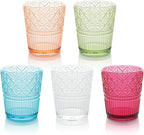 Certified International Victoria Green Set of 6 Premium Acrylic DOF Glass 16 oz – Unbreakable Drinkware with Elegant Embossed Design, Perfect for Indoor & Outdoor Use