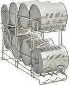 28W-171 FIFO Wire Can Rack, Holds (12) #5 Cans or (8) #10 Cans, Metal Construction, FIFO Design