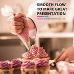 Riccle Disposable Piping Bags 16 Inch - 100 Textured Anti Burst Pastry Bags - Icing Piping Bags for Frosting - Ideal for Cakes and Cookies Decoration