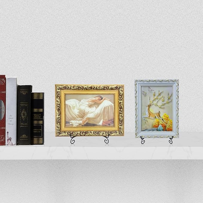 SVENJBB Black Metal Plate Stand, 12 Inch Display Holder, Small Plate Display Stand for Cookbook, Picture Frame, Photo, Decorative Items (1 Pack)