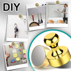 Tiergrade Metallic Magnets, Refrigerator Magnets, 24 Pack Gold Magnetic Push Pins, Strong Fridge Magnets, Multi-use Whiteboard Magnets Perfect for Kitchen Office Classroom