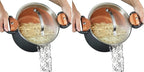 Gotham Steel 5 Quart Stock Pot Multipurpose Pasta Pot with Strainer Lid&Twist and Lock Handles,Nonstick Ceramic Surface Makes for Effortless Cleanup with Tempered Glass Lid,Dishwasher Safe,(Pack of 2)