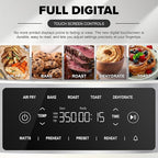 Nuwave Brio Plus 6-in-1 Air Fryer, 7-Qt Large Capacity, 50°F–400°F Precise Temp Control, Non-Toxic PFAS-Free Nonstick, Air Fry, Bake, Roast, Toast, Dehydrate, Reheat, 100 Presets, Dishwasher Safe