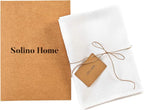 Solino Home White Linen Napkins Set of 6-100% Pure Linen Cloth Washable Dinner Napkins 20 x 20 Inch for Fall, Autumn, Halloween, Thanksgiving, Christmas, Holiday - Fete