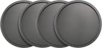 GoodCook Set of 4 Nonstick Steel 10 Inch Personal Pizza Pans Set, Gray