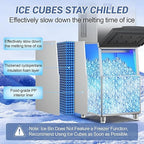 Ice Maker Commercial Ice Machine Large Capacity Stainless Steel 500 Lbs/24H Industrial Ice Machine, 350 Lbs Storage Commercial Ice Machines Free Standing, Cubes Ice Makers Commercial