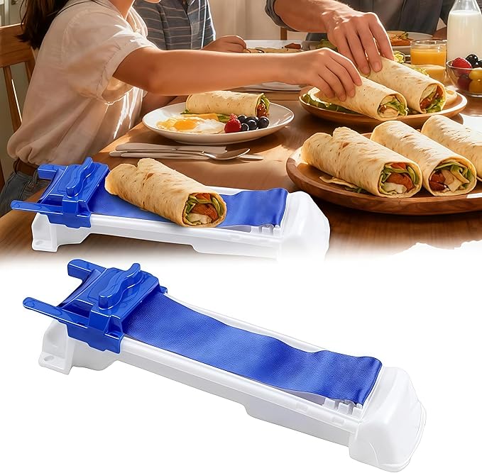 Lumpia Roller Machine, Vegetable Meat Rolling Tool, Create Fun Family-Style Lumpia & Spring Rolls at Home, Easy DIY Eggroll & Sushi Roller with Smooth Push Design, Easy to Clean (2PC)