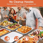 Disposable Aluminum Foil Pans with Lids 9x13-25 Pack Aluminum Foil Pans, Heavy Duty Aluminum Baking Pans for Holiday Cooking, Christmas, Thanksgiving, Parties, Meal Prep & Storage