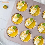 CHEFMADE Muffin Cake Pan, 12-Cavity Non-Stick Bristish Cupcake Pan Bakeware for Oven Baking (Champagne Gold)