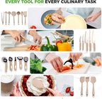 NutriChef 75-Piece Non-Stick Pots and Pans Set, Complete Ceramic Cookware Set with Bakeware, Utensils, Knife Set, & Accessories, Stain-Resistant, Food-Grade Safe, Cream/Brown