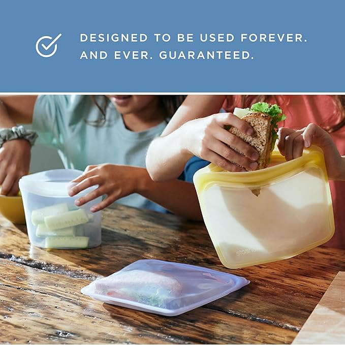 Stasher Premium Silicone Reusable Food Storage Bowl, Red, Microwave, Sous Vide, Dishwasher, Oven and Freezer Safe, BPA Free, Leak-free, Eco-friendly, 6-Cup Bowl