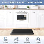 4/5 Inch Thick Kitchen Mats for Floor, StepRite Kitchen Rug for Standing Desk, Non-Slip, Thicker, Stain & Water Resistant, Comfort Anti Fatigue Floor Mat for Home, Kitchen, Office - Black,70 * 24''
