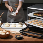 Homikit 1 Pack Quarter Sheet Pan, 9x13 Inches Stainless Steel Cookie Sheets for Baking Non Stick, Metal Baking Sheet Fits Toaster Oven, Bacon Pan Non Toxic & Rust Free, Dishwasher Safe