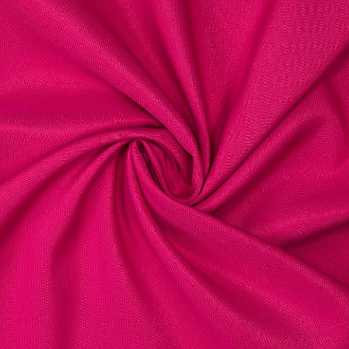 Gee Di Moda Rectangle Tablecloth - 90 x 156 Inch Fuchsia Table Cloth for 8 Foot Tables with Floor-Length Drop - Heavy Duty Washable Fabric for Holiday Party, Dinner, Weddings & Baby Shower