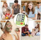 FCXJTU Digital Dual Triple Kitchen Timer, 3-Channel Magnetic Countdown Timer for Cooking, Large Display Stopwatch Multi Food Classroom Timer Loud Alarm for Seniors Teachers Battery Included (Green)