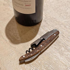 Premium Waiters Corkscrew with Walnut Wood Handle, Professional Sommelier Wine Key with Engraved Totem, Double Hinged Stainless Steel Wine Bottle Opener for Wine Lovers & Bartenders 1 pcs