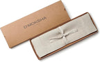 D'Moksha Homes Linen Placemats Set of 6 - Classic Hemstitch Natural Placemats 14 x 19 Inch - 100% Pure Linen Table Mats for Valentines, Holiday, New Year - Handcrafted and Machine Washable