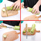 Zucchini Squash Vegetable Corer 3 pcs Corers Stainless Steel Core Remover Tool Kitchen Stuffed Vegetables Veggies Seed Remover Remove Seeds Eggplant Cucumber 8" Long Coring Tools Gadgets Drill