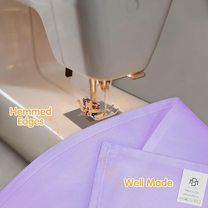 BRILLMAX 6 Pack Lavender Tablecloths for 6 Foot Rectangle Tables 60 x 102 Inch - 6ft Rectangular Bulk Linen Polyester Fabric Washable Cloth Cover for Wedding Reception Banquet Birthday Party