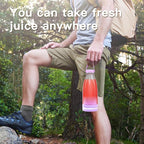 Smoothie Blender Personal Size Juicer 17oz Big Capacity USB-C Rechargeable (Lilac)