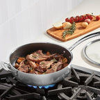 Cuisinart FusionPlus Hybrid Nonstick Stainless Steel Cookware, 5-Quart Sauté Pan with Cover and Helper, PFAS-Free PURELYSEAR Ceramic Technology, Scratch Proof, Cool Grip Handles, Dishwasher Safe