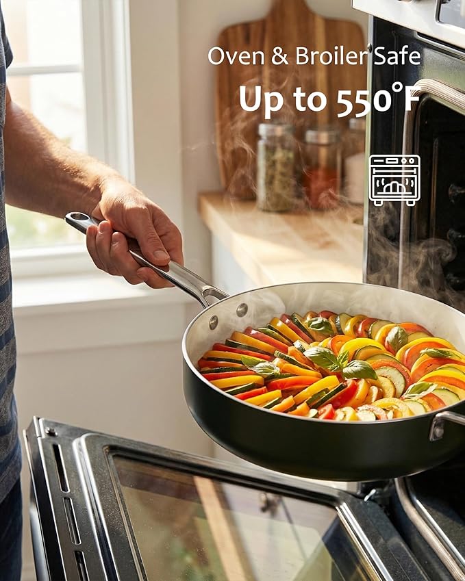 Pots and Pans Set - Nonstick Creamic Kitchen Cookware Sets Non Toxic Cookware Set With Dutch Oven, Frying Pan, Saucepan, Sauté Pan, Cooking Utensils Set, Pots and Pans for Cooking Set Gifts