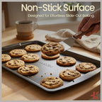 Gray 10-Piece Bakeware Sets, Nonstick Carbon Steel Baking Sheet & Pans, Stackable Space-Saving Bakeware, Dishwasher Safe, Stain-resistant, PFOAPFOSPTFE Free, Oven Safe Up To 450°F (230°C)