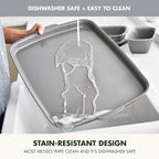 GreenPan Premiere Ovenware Healthy Ceramic Nonstick 18" x 13" Half Rectangular Baking Pan, PFAS-Free, Warp-Free Bakeware, Durable Quick Heating, Oven & Broiler Safe to 600F, Dishwasher Safe, Gray