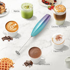 Zulay Kitchen Milk Frother Handheld Electric Whisk with AA Duracell Batteries – Durable Drink Mixer for Coffee, Lattes, Cappuccinos & More - Aurora