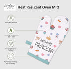 AMOUR INFINI Apron and Hat Set, 3 Pcs- Adjustable Kitchen Apron Oven Mitts Set